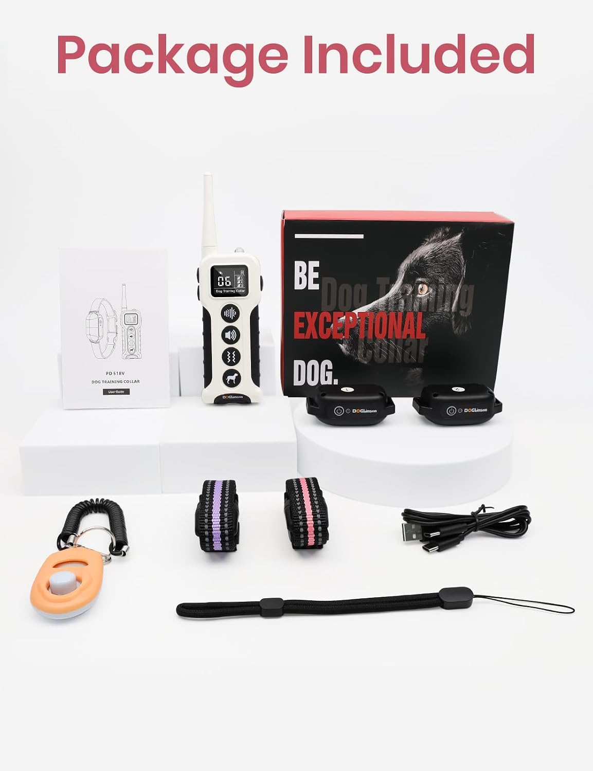 No Shock Dog Training Collar with Remote 3300ft Range