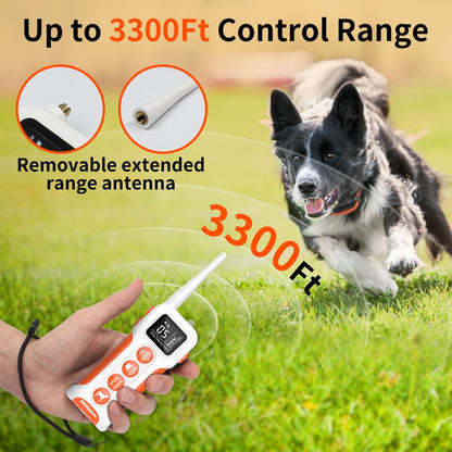 No Shock Dog Training Collar with Remote 3300ft Range