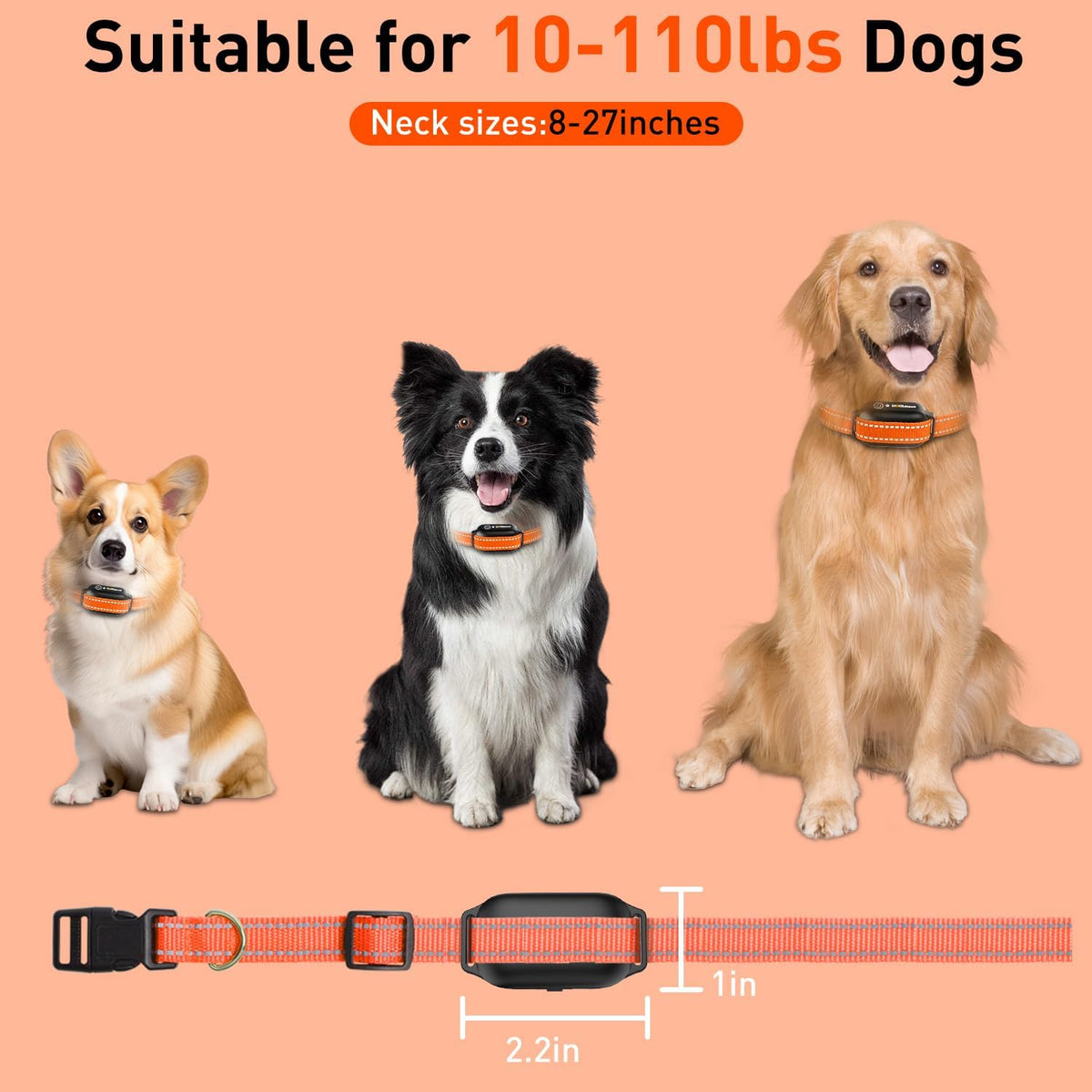 No Shock Dog Training Collar with Remote 3300ft Range