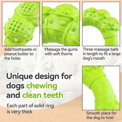 Indestructible Dog Chews - Super Duty Chew Toys for Aggressive Dogs, Puppy Teething Relief & Interactive Play