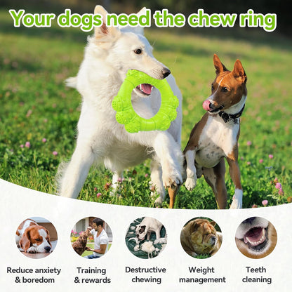 Indestructible Dog Chews - Super Duty Chew Toys for Aggressive Dogs, Puppy Teething Relief & Interactive Play