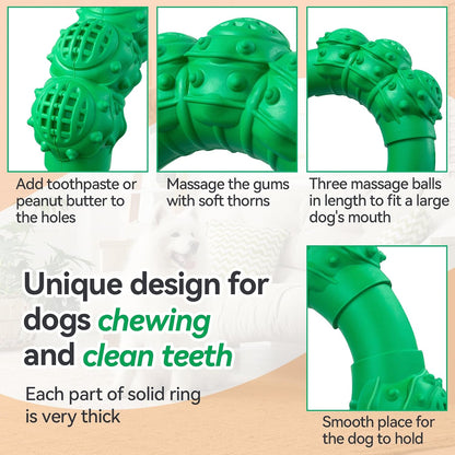 Indestructible Dog Chews - Super Duty Chew Toys for Aggressive Dogs, Puppy Teething Relief & Interactive Play