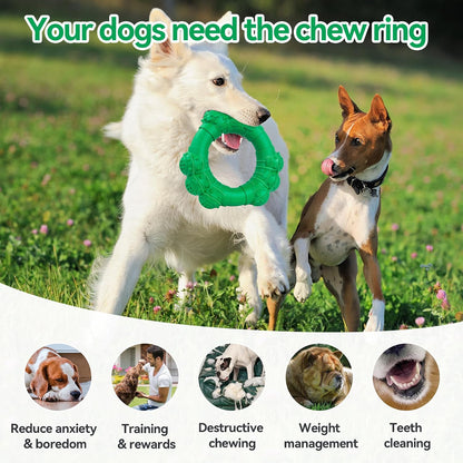 Indestructible Dog Chews - Super Duty Chew Toys for Aggressive Dogs, Puppy Teething Relief & Interactive Play