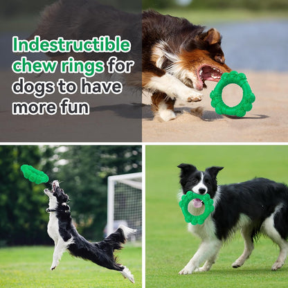 Indestructible Dog Chews - Super Duty Chew Toys for Aggressive Dogs, Puppy Teething Relief & Interactive Play
