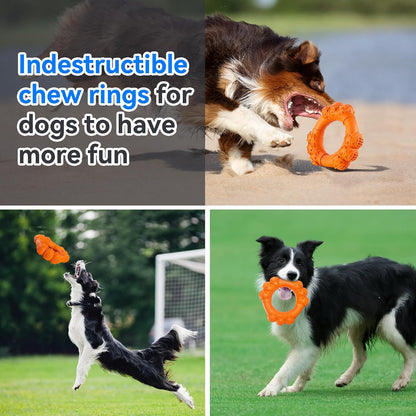 Indestructible Dog Chews - Super Duty Chew Toys for Aggressive Dogs, Puppy Teething Relief & Interactive Play