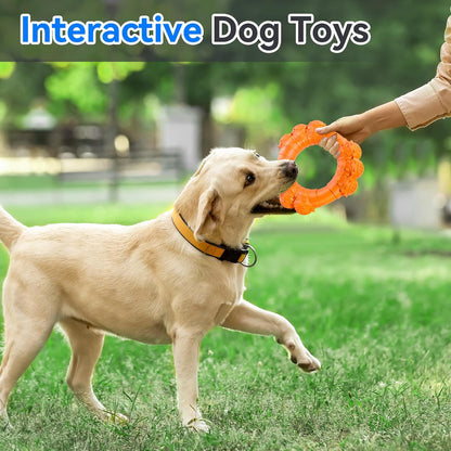 Indestructible Dog Chews - Super Duty Chew Toys for Aggressive Dogs, Puppy Teething Relief & Interactive Play