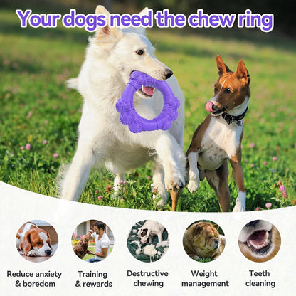 Indestructible Dog Chews - Super Duty Chew Toys for Aggressive Dogs, Puppy Teething Relief & Interactive Play