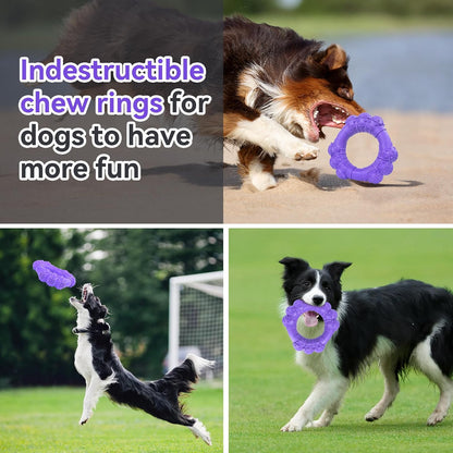 Indestructible Dog Chews - Super Duty Chew Toys for Aggressive Dogs, Puppy Teething Relief & Interactive Play