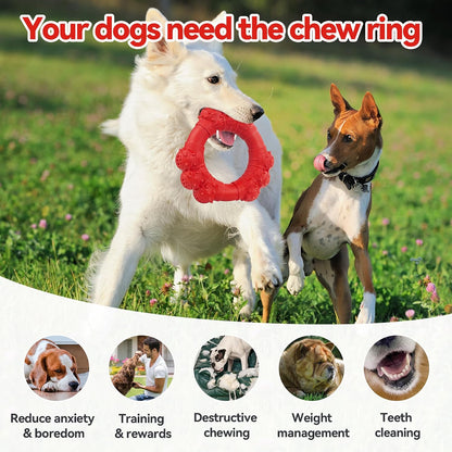 Indestructible Dog Chews - Super Duty Chew Toys for Aggressive Dogs, Puppy Teething Relief & Interactive Play