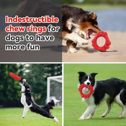 Indestructible Dog Chews - Super Duty Chew Toys for Aggressive Dogs, Puppy Teething Relief & Interactive Play