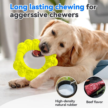 Indestructible Dog Chews - Super Duty Chew Toys for Aggressive Dogs, Puppy Teething Relief & Interactive Play