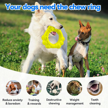 Indestructible Dog Chews - Super Duty Chew Toys for Aggressive Dogs, Puppy Teething Relief & Interactive Play