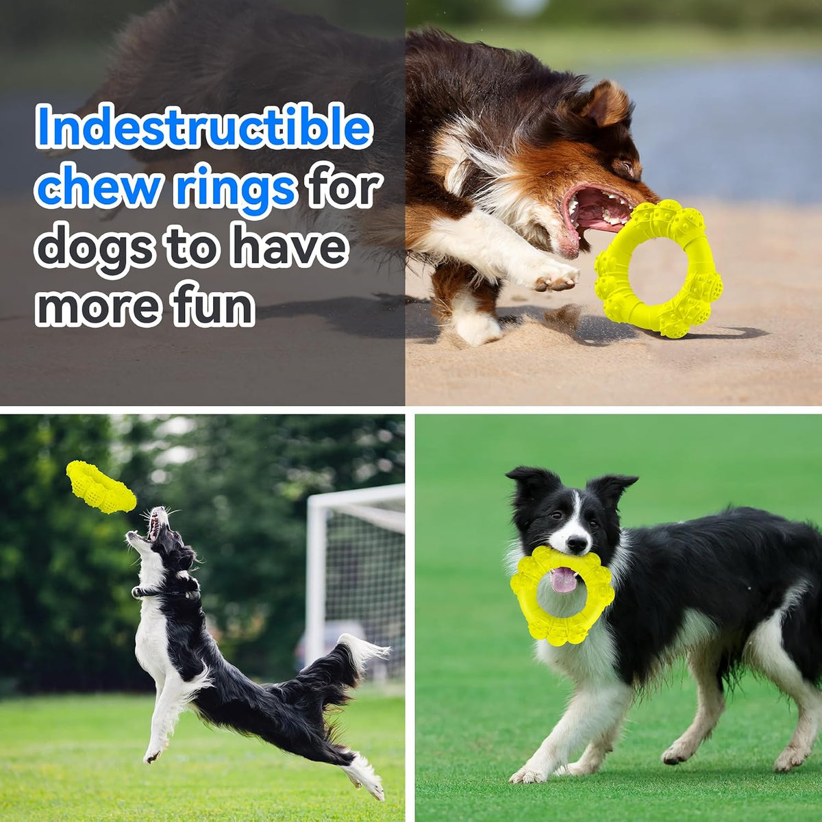Indestructible Dog Chews - Super Duty Chew Toys for Aggressive Dogs, Puppy Teething Relief & Interactive Play