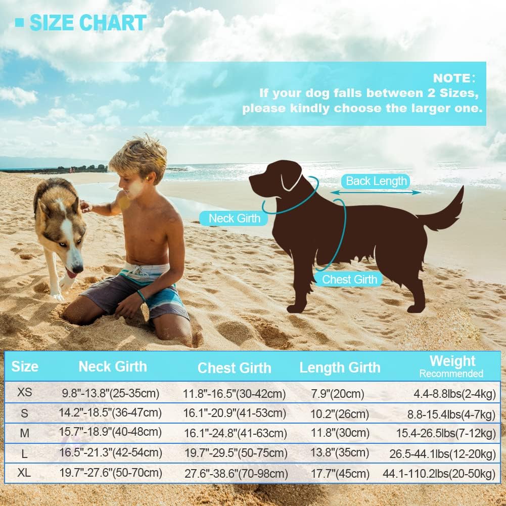 Dog Life Jacket Shark, Dog Life Vests for Small, Middle, Large Dogs with Rescue Handle Pet Flotation Vest Safety Lifesaver for Swimming Pool Beach Boating, (S,Pool Blue)
