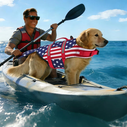 Dog Life Jacket Shark, Dog Life Vests for Small, Middle, Large Dogs with Rescue Handle Pet Flotation Vest Safety Lifesaver for Swimming Pool Beach Boating, (S,Pool Blue)