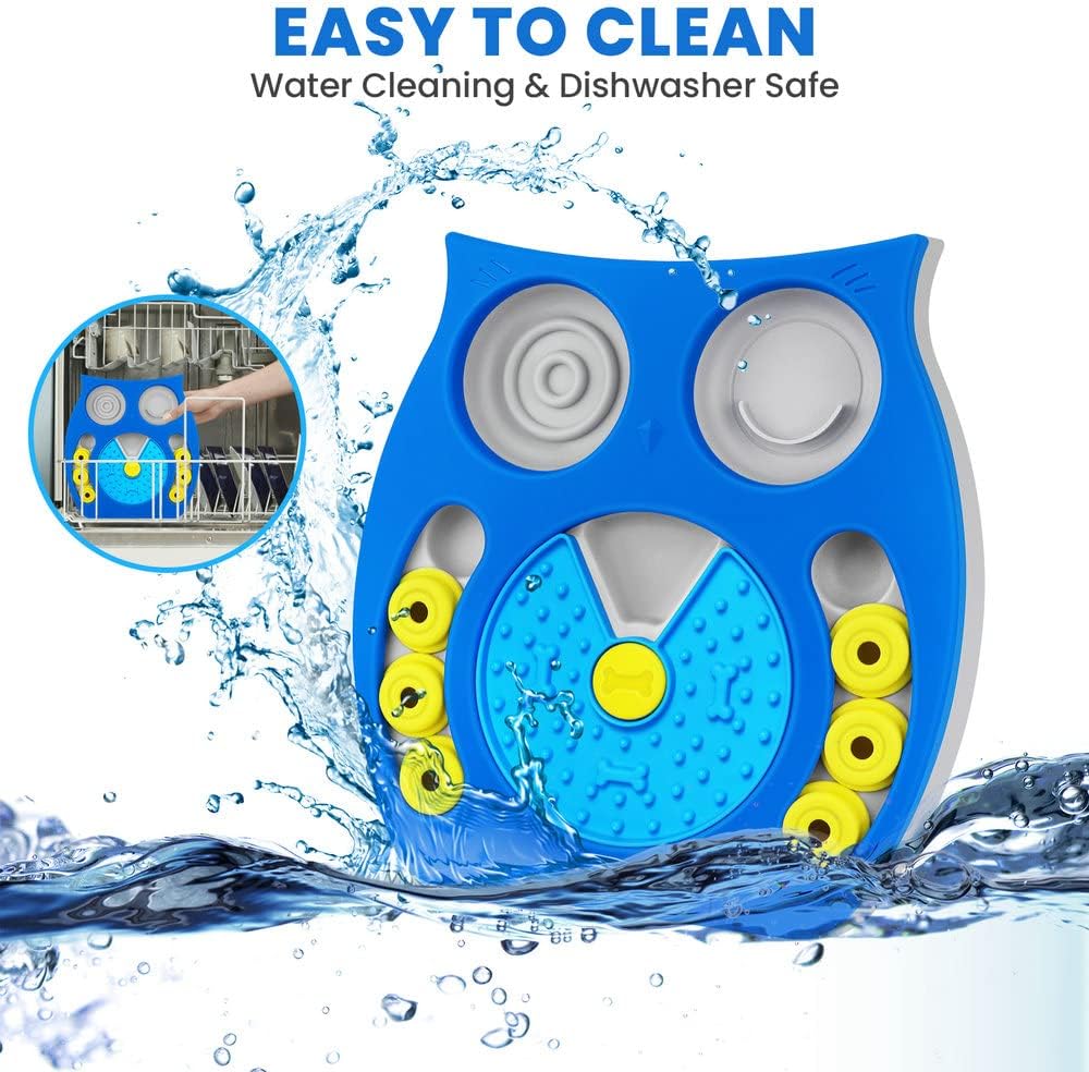 Joansan Interactive Dog Puzzle Game Toys, Dog Enrichment Toys for Puppy Mentally Stimulating Treat Dispenser Dog Treat Puzzle Feeder for Small,Medium and & Large Dogs Treat Training (Blue)