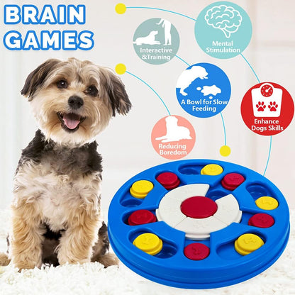 Joansan Interactive Dog Puzzle Game Toys, Dog Enrichment Toys for Puppy Mentally Stimulating Treat Dispenser Dog Treat Puzzle Feeder for Small,Medium and & Large Dogs Treat Training (Blue)