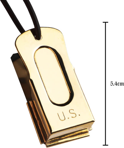 Brass and Steel Pet Training Clicker Puppy Dog Training Cricket Clicker U.S. Engraved WII Military Gear Metal Clicker