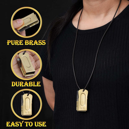 Brass and Steel Pet Training Clicker Puppy Dog Training Cricket Clicker U.S. Engraved WII Military Gear Metal Clicker