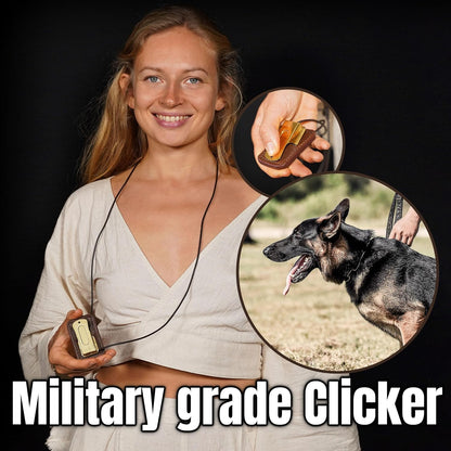Brass and Steel Pet Training Clicker Puppy Dog Training Cricket Clicker U.S. Engraved WII Military Gear Metal Clicker
