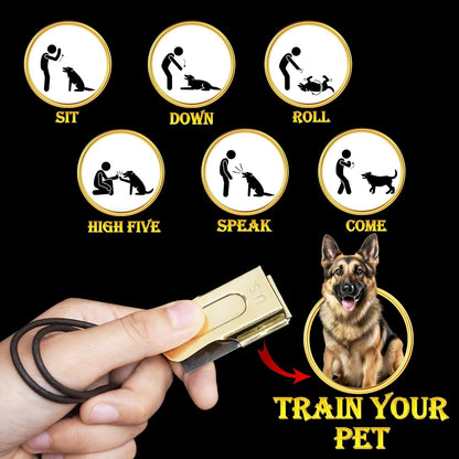 Brass and Steel Pet Training Clicker Puppy Dog Training Cricket Clicker U.S. Engraved WII Military Gear Metal Clicker