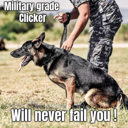 Brass and Steel Pet Training Clicker Puppy Dog Training Cricket Clicker U.S. Engraved WII Military Gear Metal Clicker