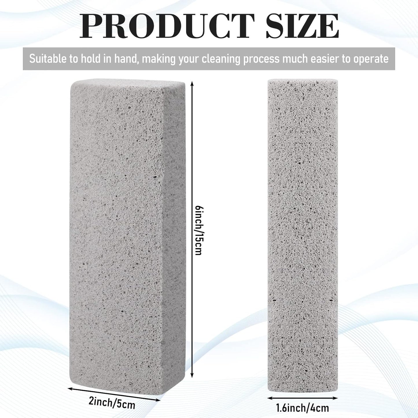 Loopeer 2 Pcs Pet Hair Remover Pumice Stone for Dog Cat Hair Removal Cleaning Pet Fur Stone 6 Inch Dog Fur Cleaning Tool for Car Interior Bedding Carpet Couch Furniture(6 x 2 x 1.6 in)