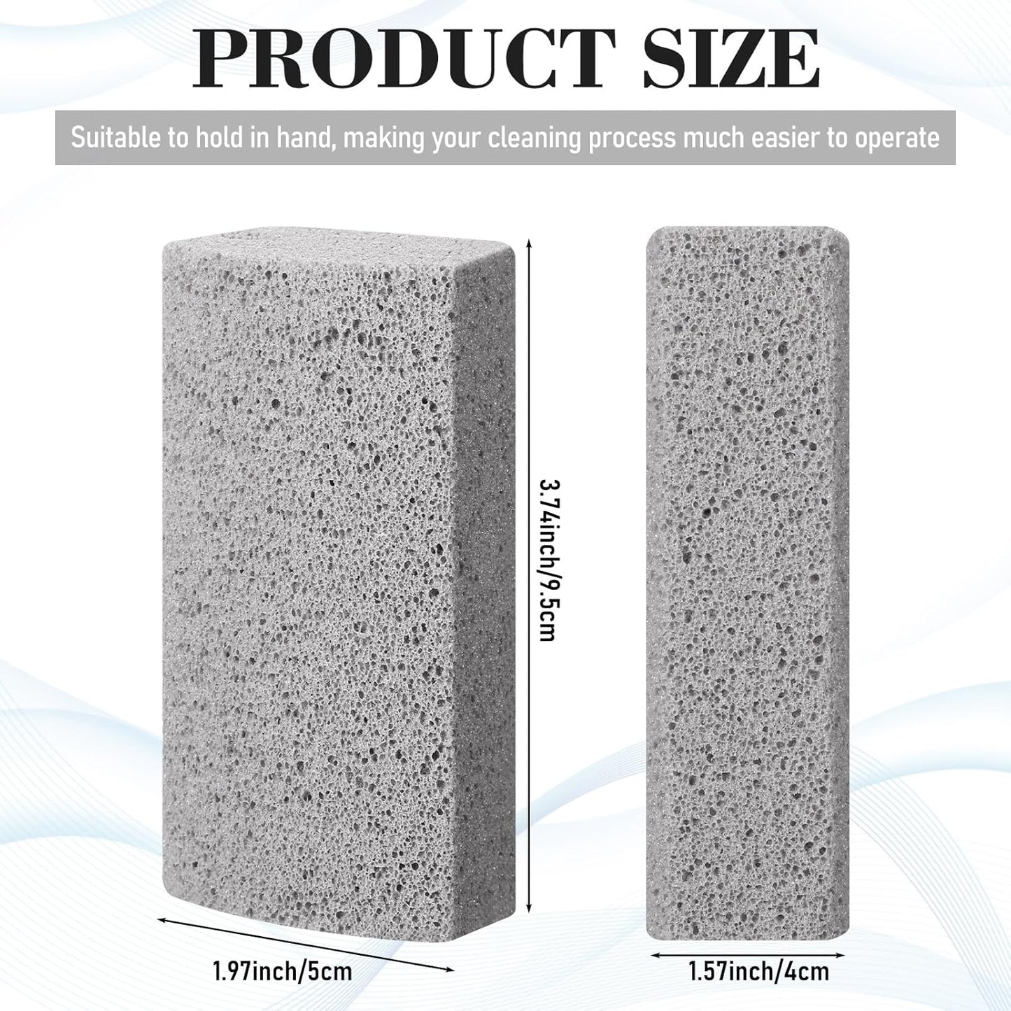 Loopeer 2 Pcs Pet Hair Remover Pumice Stone for Dog Cat Hair Removal Cleaning Pet Fur Stone 6 Inch Dog Fur Cleaning Tool for Car Interior Bedding Carpet Couch Furniture(6 x 2 x 1.6 in)