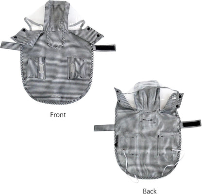 Waterproof Dog Raincoat, Adjustable Reflective Lightweight Pet Rain Clothes with Poncho Hood(Medium, Light Purple)