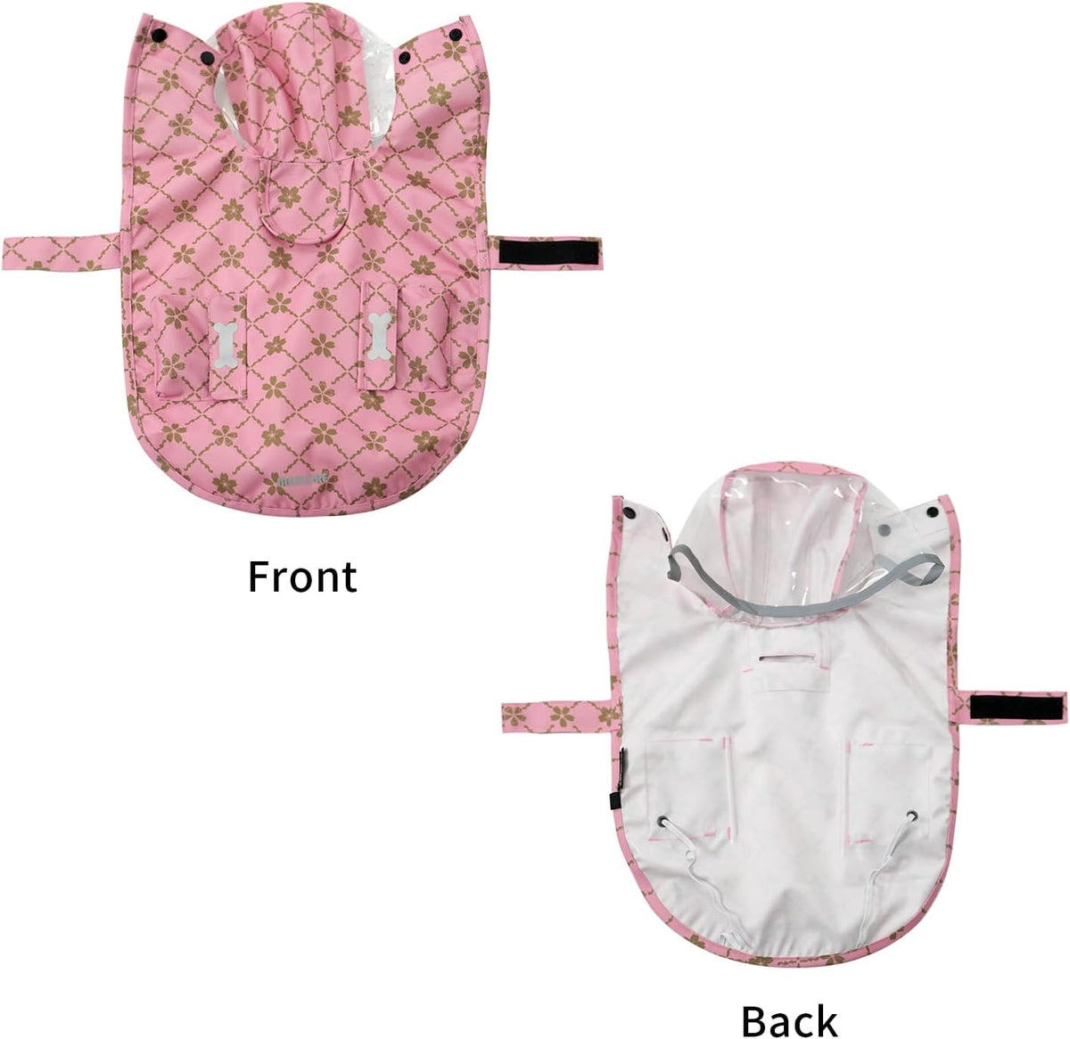 Waterproof Dog Raincoat, Adjustable Reflective Lightweight Pet Rain Clothes with Poncho Hood(Medium, Light Purple)