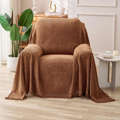 Non Slip Couch Cover Sofa Covers for 3 Cushion Couch Washable sectional Couch Covers for Dogs pet Furniture Protector Couch Cover Blanket for Living Room (Off White, 91"x134")