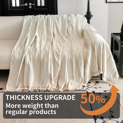 Non Slip Couch Cover Sofa Covers for 3 Cushion Couch Washable sectional Couch Covers for Dogs pet Furniture Protector Couch Cover Blanket for Living Room (Off White, 91"x134")