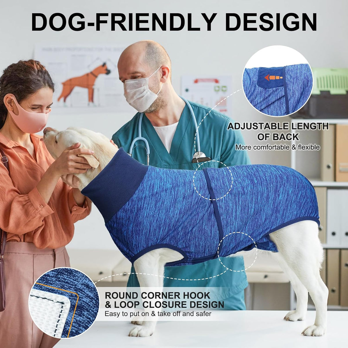 Dog Surgery Recovery Suit, Female Spay, Male Neuter, Anti Licking