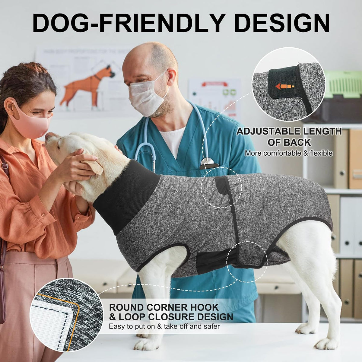 Dog Surgery Recovery Suit, Female Spay, Male Neuter, Anti Licking