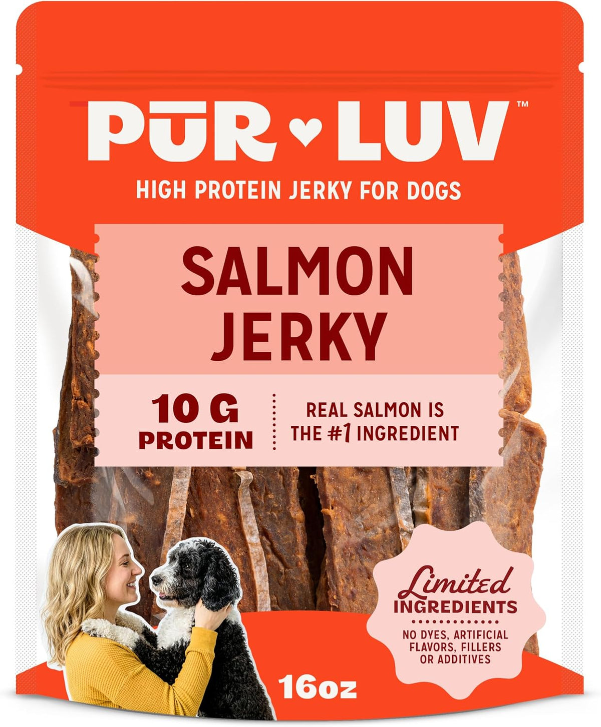 Chicken Jerky Dog Treats, Made with 100% Real Chicken Breast, 16 Ounces, Healthy, Easily Digestible, Long-Lasting, High Protein, Satisfies Dog's Urge to Chew