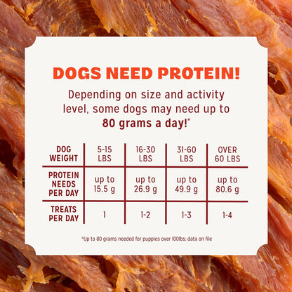Chicken Jerky Dog Treats, Made with 100% Real Chicken Breast, 16 Ounces, Healthy, Easily Digestible, Long-Lasting, High Protein, Satisfies Dog's Urge to Chew