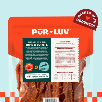 Chicken Jerky Dog Treats, Made with 100% Real Chicken Breast, 16 Ounces, Healthy, Easily Digestible, Long-Lasting, High Protein, Satisfies Dog's Urge to Chew