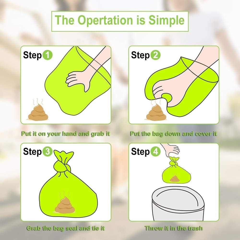 Dog Poop Pickup Bags Holder Dispenser with Standard-Sized Leak-Proof Scented Doggy Waste Bags and Carabiner with Safety Lock&Fastener Never Loose on Leash Lead Again (1 Holder 15 Bags, Black)