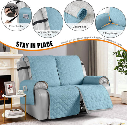 VANSOFY Waterproof Recliner Couch Covers Washable, Dark Gray,3 Seater