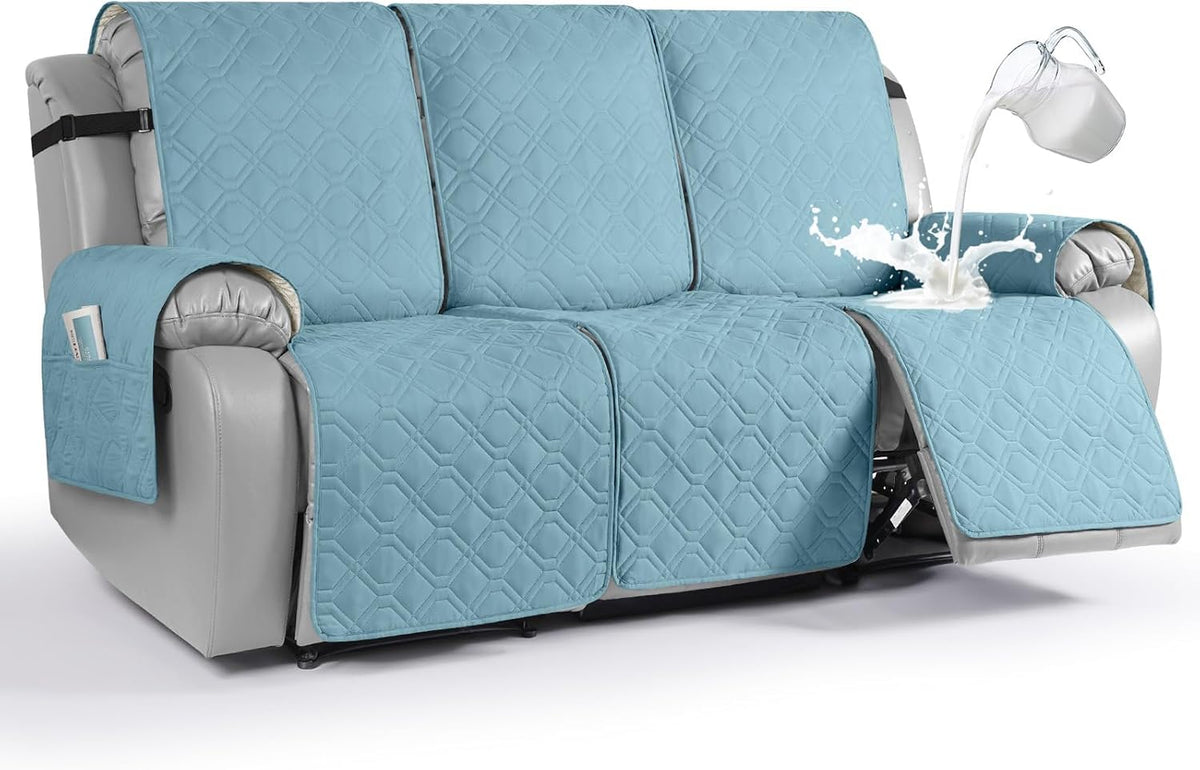 VANSOFY Waterproof Recliner Couch Covers Washable, Dark Gray,3 Seater