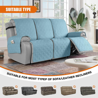 VANSOFY Waterproof Recliner Couch Covers Washable, Dark Gray,3 Seater