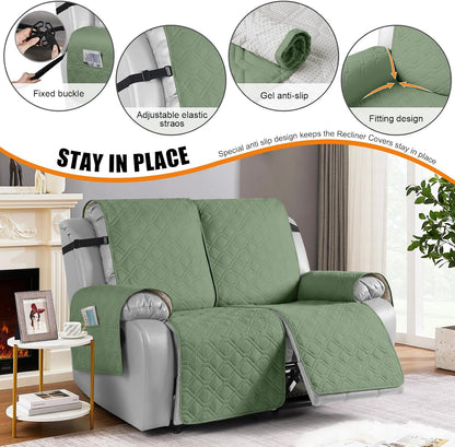 VANSOFY Waterproof Recliner Couch Covers Washable, Dark Gray,3 Seater