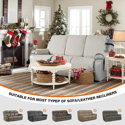 VANSOFY Waterproof Recliner Couch Covers Washable, Dark Gray,3 Seater