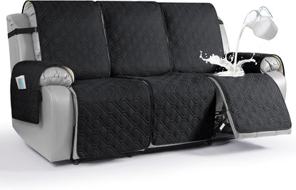 VANSOFY Waterproof Recliner Couch Covers Washable, Dark Gray,3 Seater