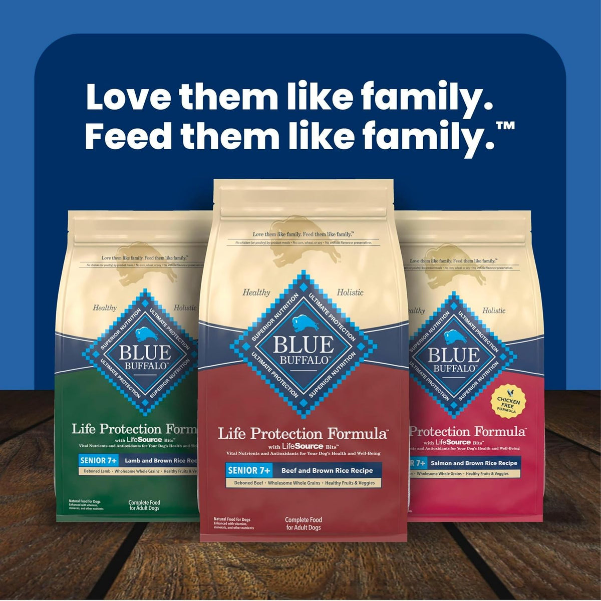 Blue Buffalo Life Protection Formula Beef Senior 7+ Dry Dog Food, 5 lb