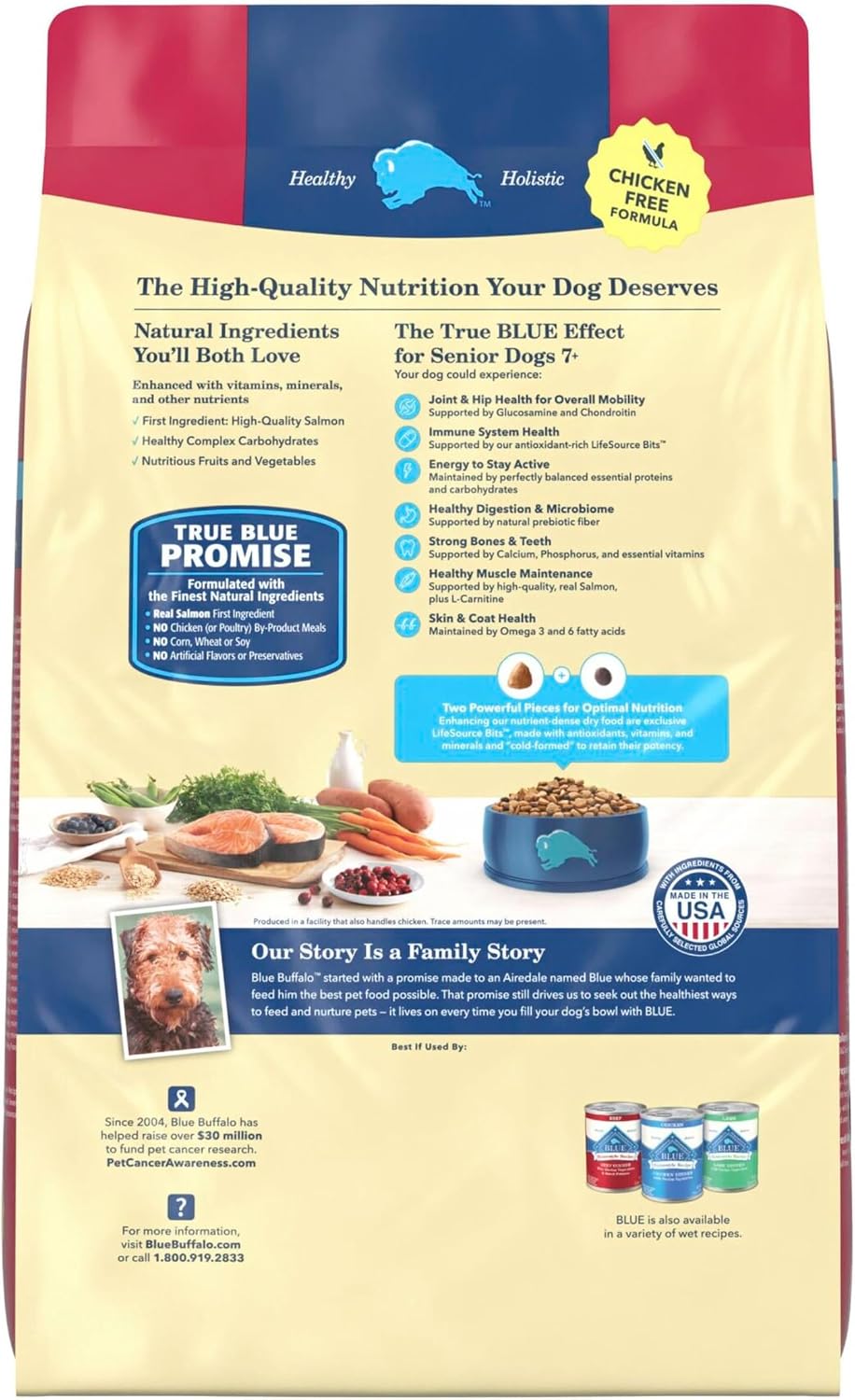 Blue Buffalo Life Protection Formula Beef Senior 7+ Dry Dog Food, 5 lb