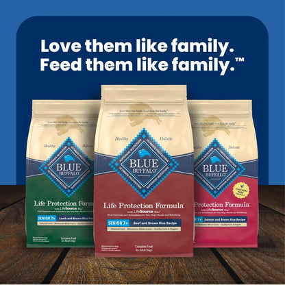 Blue Buffalo Life Protection Formula Beef Senior 7+ Dry Dog Food, 5 lb