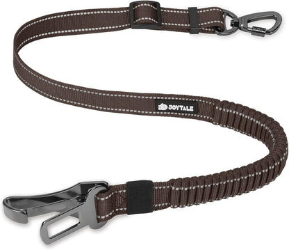 3-in-1 Bungee Dog Seat Belt for Car, Medium and Large Dogs, Black