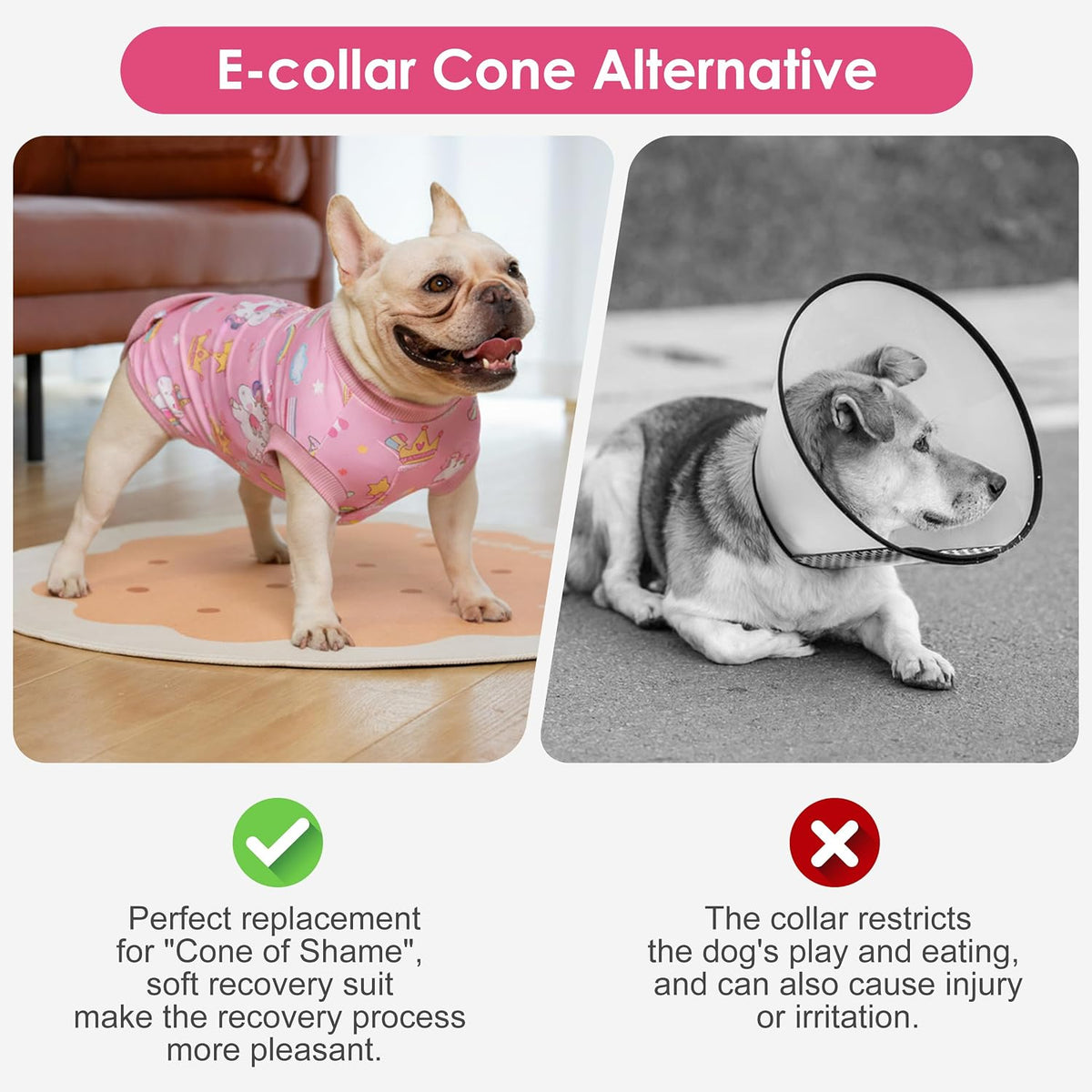 Recovery Suit for Dogs Surgery Surgical Dog Onesie, Yellow Duck, M