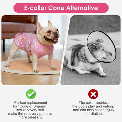 Recovery Suit for Dogs Surgery Surgical Dog Onesie, Yellow Duck, M